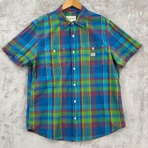 Denim & Supply Ralph Lauren Madras Multi Color Plaid Button Front Shirt